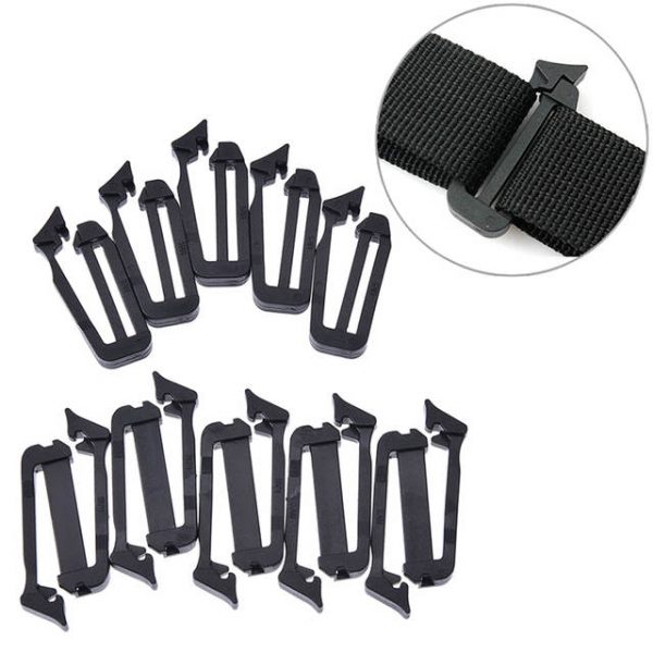Kit Accessoires Sac à Dos MOLLE - Sangles, Boucles Nylon, Mousqueton - Neuf